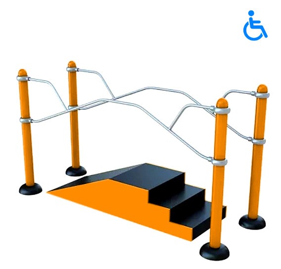 Уличный тренажер для инвалидов Горка для ходьбы INCLUSIVE-SPORT GK0659