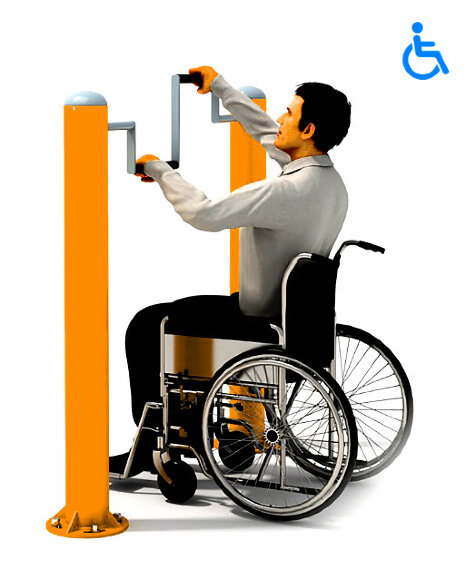 Уличный тренажер для инвалидов Велосипед для рук INCLUSIVE-SPORT GK008